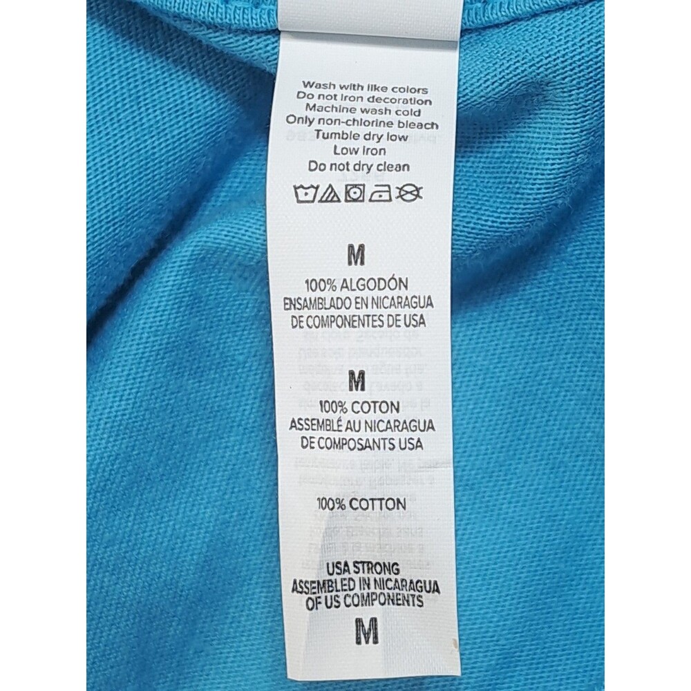 Pass Love No Judgment Weed T-shirt Short Sleeve Blue Crew Neck Funny Unisex EUC - Picture 7 of 7